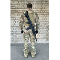 Ремінь збройовий трьохточковий тактичний 3-point чорний (трьохточка)
