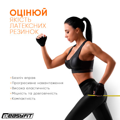 Гумова петля EasyFit 1-6 кг жовта