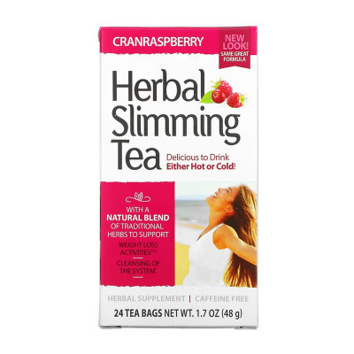 Трав'яний напій для підтримки метаболізму, Slimming Tea - 24 bag Cranberry Raspberry