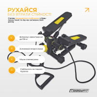 Степер з еспандерами EasyFit Pace-A з прямим ходом