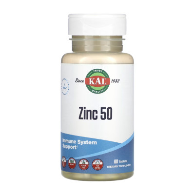 Комплекс хелатного цинку, Zinc 50mg - 60 tabs Комплекс хелатного цинку, Zinc 50mg - 60 tabs