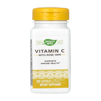 Вітамін С, Vitamin C Rose Hips - 100 caps