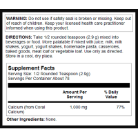 Кораловий кальцій, Coral Calcium Powder 1000mg - 8oz