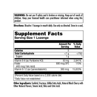 Вітамін Б6, Б12 та Фолієва кислота, B-6 B-12 Folic Acid - 60 tabs Black Cherry