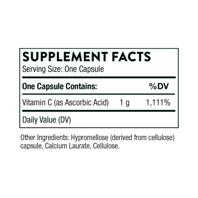 Аскорбінова кислота (Вітамін С), Ascorbic Acid 1g - 60 caps
