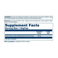 Шиїтаке, Shiitake Mushroom 600mg - 100 vcaps
