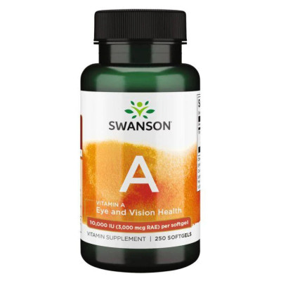 Вітамін А, Vitamin A 10,000 IU - 250 Softgels Вітамін А, Vitamin A 10,000 IU - 250 Softgels