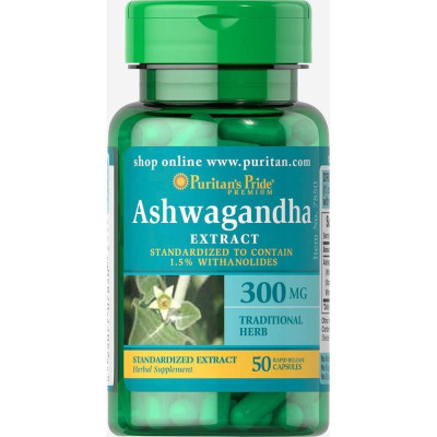 Ашвагандха, Ashwagandha Standardized Extract 300 mg - 50 Capsules