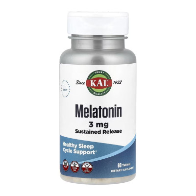 Мелатонін, Melatonin 3mg - 60 tabs