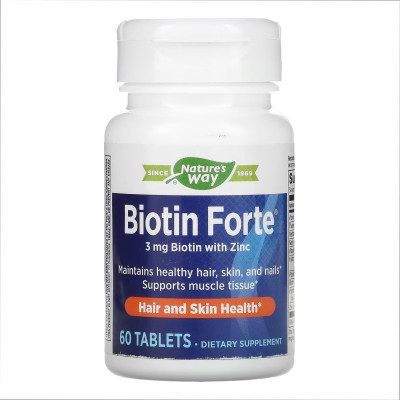 Біотин, Biotin Forte 3 mg - 60 tabs