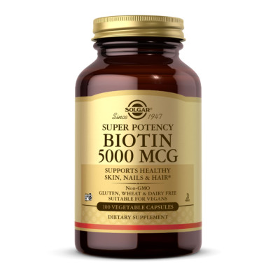 Біотин, Biotin 5000mcg - 100 vcaps