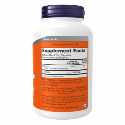 Citrulline 750mg - 180 vcaps