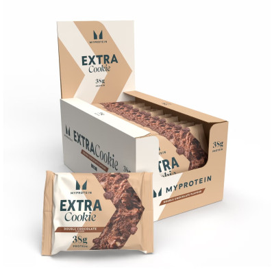 Протеїнове печиво, Xtra Cookie - 12x75g Double Chocolate Протеїнове печиво, Xtra Cookie - 12x75g Double Chocolate