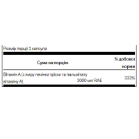 Вітамін А, Vitamin A 10,000 IU - 250 Softgels