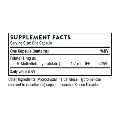 Метилфолат 1 мг, 5-MTHF 1 mg - 60 caps