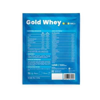 Протеїн, Sample Gold Whey - 30g Vanila