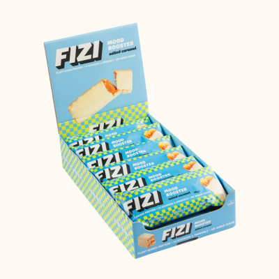 Батончики, Fizi Mood Booster - 12x40g Salted Caramel