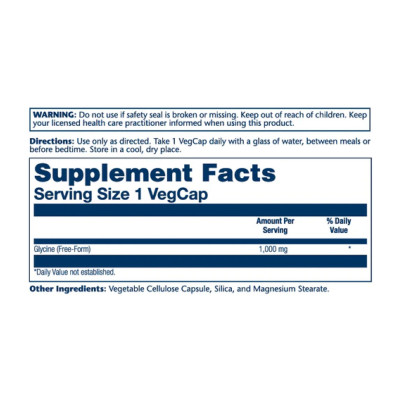 Glycine Free Form 1000mg - 60 vcaps
