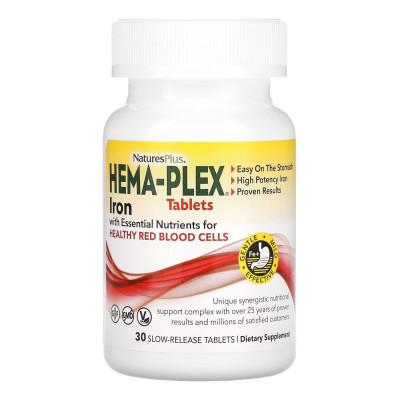 Хема плекс комплекс з залізом, Hema-Plex - 30 tabs (баночка) Хема плекс комплекс з залізом, Hema-Plex - 30 tabs (баночка)