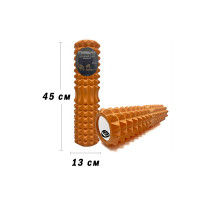 Масажний ролик EasyFit Grid Roller 45 см v.2.2 Помаранчевий
