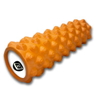 Масажний ролик EasyFit Grid Roller Extreme 45 см Помаранчевий