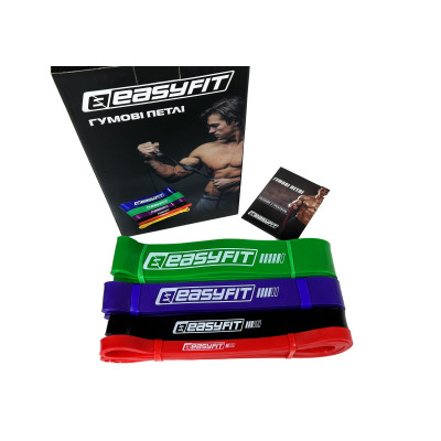 Гумові петлі EasyFit: набір 2–65 кг (4 шт)