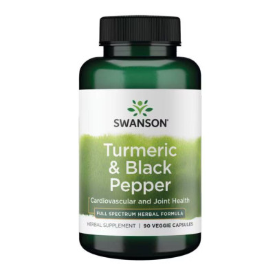 Куркума та чорний перець, Turmeric & Black Pepper - 90 vcaps