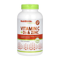 Комплекс для підтримки імунітету, Vitamin C + D3 & Zinc - 250 caps