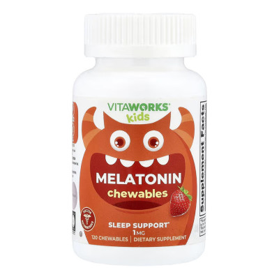 Дитячий мелатонін, VitaWorks Kids Melatonin 1 mg - 120 chewables