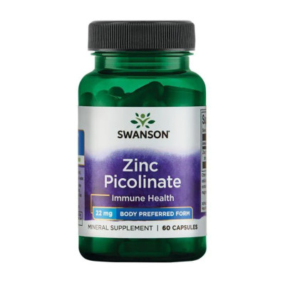 Цинк Піколінат, Zinc Picolinate 22 mg - 60 caps