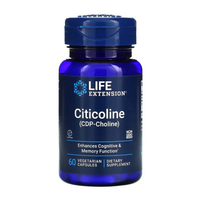 Life Extension, цитиколін (ЦДФ-холін), 60 вегетаріанських капсул Life Extension, цитиколін (ЦДФ-холін), 60 вегетаріанських капсул