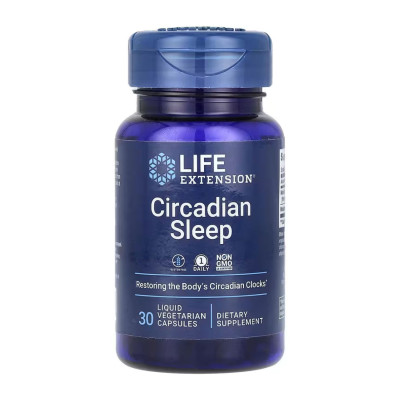 Підтримка циркадних ритмів, Circadian Sleep - 30 liquid vegetarian caps Підтримка циркадних ритмів, Circadian Sleep - 30 liquid vegetarian caps