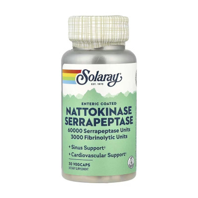 Nattokinase & Serrapeptase - 30 vcaps Nattokinase & Serrapeptase - 30 vcaps