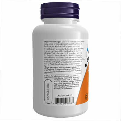 Л Триптофан, L-Tryptophan 500mg - 120 vcaps