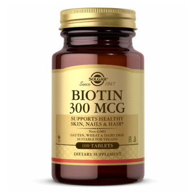 Біотин, Biotin 300 mcg - 100 Tabs Біотин, Biotin 300 mcg - 100 Tabs