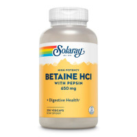 Бетаїн гідрохлорид із пепсином, High Potency Betaine HCl with Pepsin 650mg - 250 veg caps