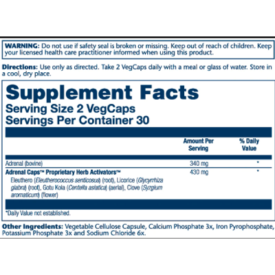 Комплекс для наднирників, Adrenal 170mg - 60 vcaps