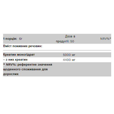 Креатин Моногідрат, Creatine Monohydrate - 300g Cherry Lime