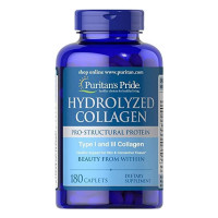 Гідролізований Колаген, Hydrolyzed Collagen Pro - Structural Protein Type 1 and 3 Collagen - 180caps