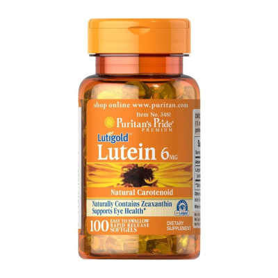 Lutein 6 mg with Zeaxanthin - 100 softgels Lutein 6 mg with Zeaxanthin - 100 softgels