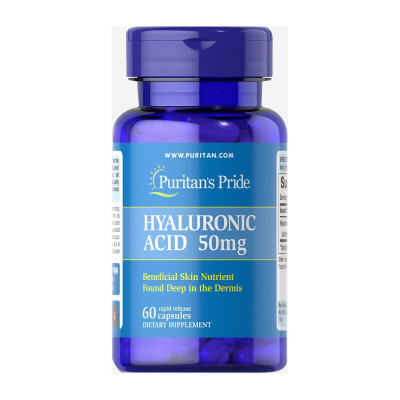 Гіалуронова кислота, Hyaluronic Acid 50mg - 60 caps Гіалуронова кислота, Hyaluronic Acid 50mg - 60 caps