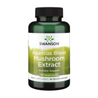 Екстракт грибів агарика бразильського, Agaricus Blazei Mushroom Extract 500mg - 90 vcaps