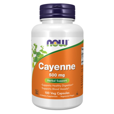 Кайенский перець, Cayenne 500mg - 100 vcaps