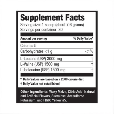 BCAA Powder 12000 - 7.6g Orange Sample