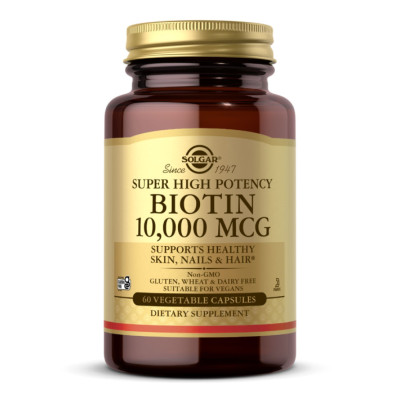 Біотин, Biotin 10,000mcg - 60 vcaps