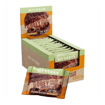 Vegan Filled Protein Cookie - 12x75g Double Chocolate & Caramel Vegan Filled Protein Cookie - 12x75g Double Chocolate & Caramel