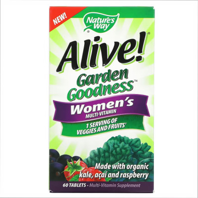 Жіночий мультивітамінний комплекс, Alive Organic Garden Goodness Women - 60 tabs