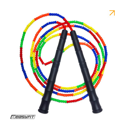 Бісерна скакалка EasyFit FreeRope для скіпінгу 2,7 м (мультиколор)