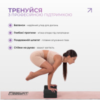 Блок для йоги EasyFit EVA Чорний