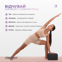 Блок для йоги EasyFit EVA Чорний